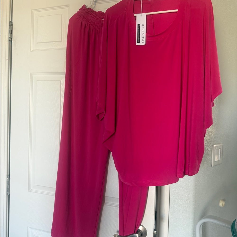 Scarlett Vibrant Pink Jumpsuit Set